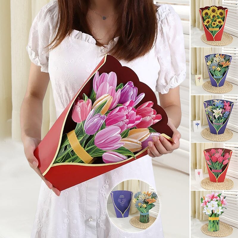 FloralPop™ | Pop Up Bouquet lykønskningskort