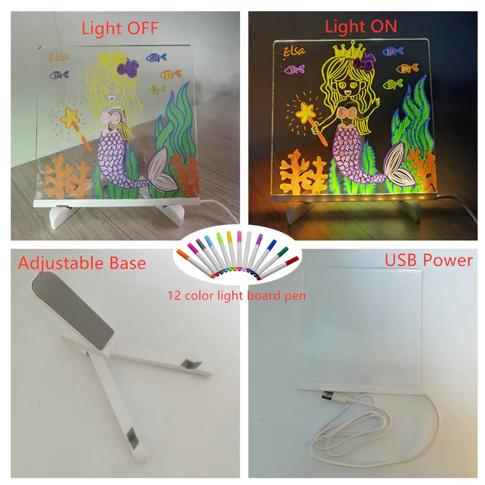 50% RABAT | Drawing Light™ - Oplyste fantasier - Tegnebræt