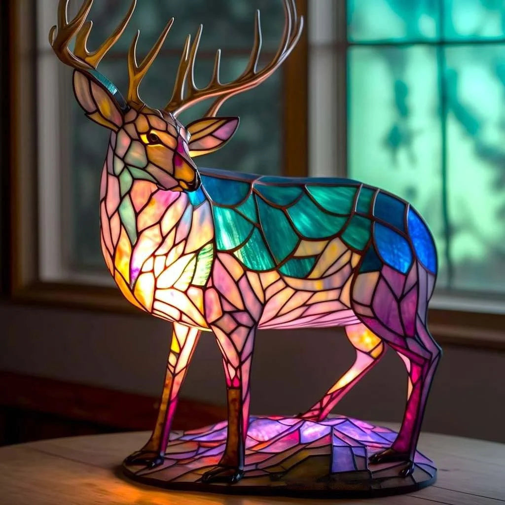 50% RABAT | ARTWORK™ - Lampe med dyr i farvet glas [Sidste dags rabat].