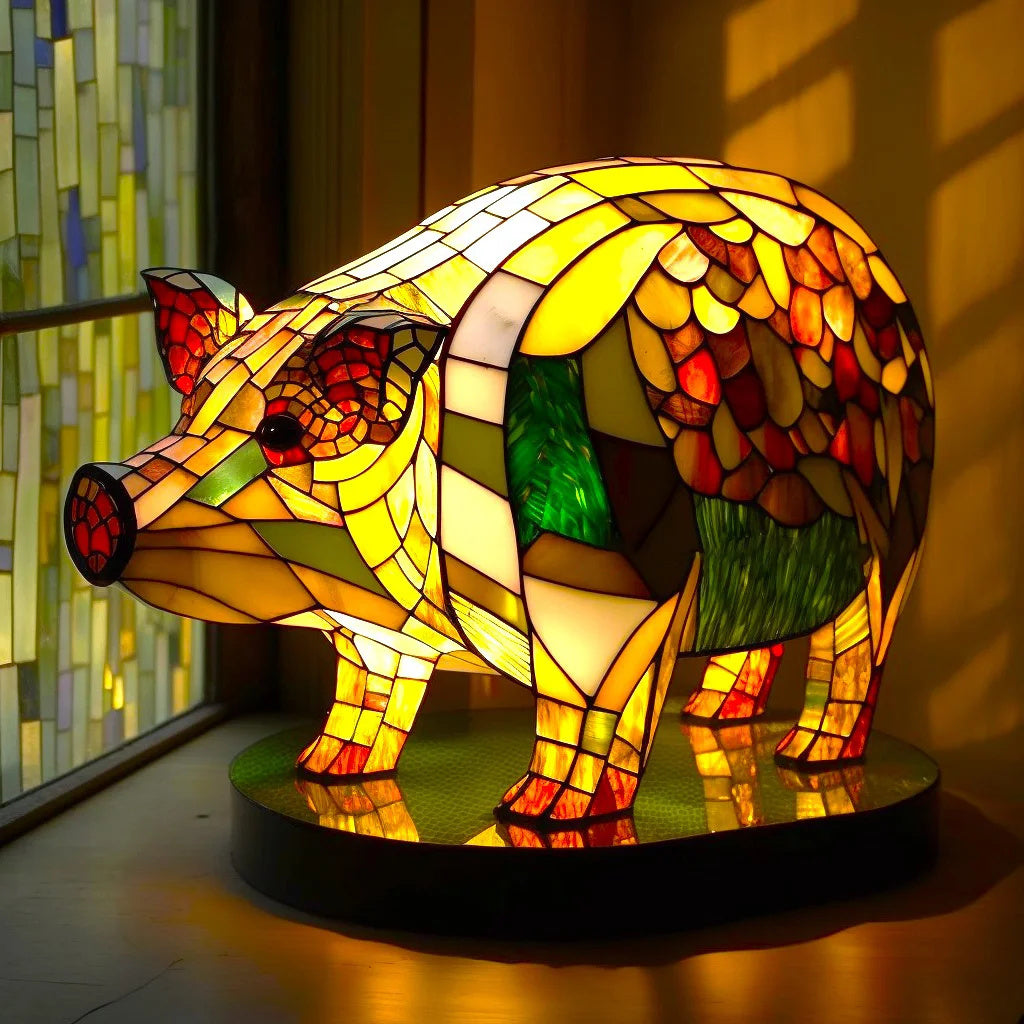 50% RABAT | ARTWORK™ - Lampe med dyr i farvet glas [Sidste dags rabat].