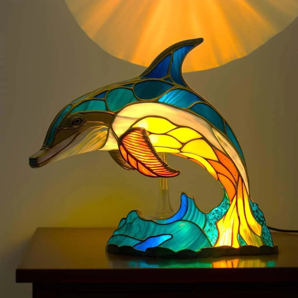 50% RABAT | ARTWORK™ - Lampe med dyr i farvet glas [Sidste dags rabat].