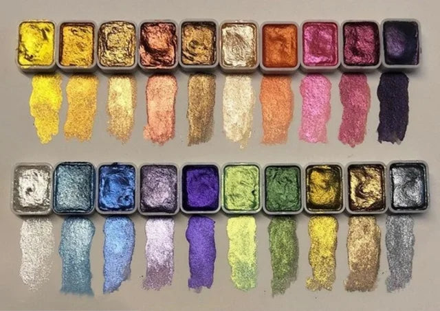 50% RABAT | PearlScent™ - Pulver Mineral Pearl Pigment Kunst Vandfarve!