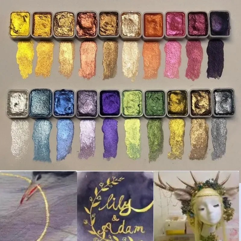 50% RABAT | PearlScent™ - Pulver Mineral Pearl Pigment Kunst Vandfarve!