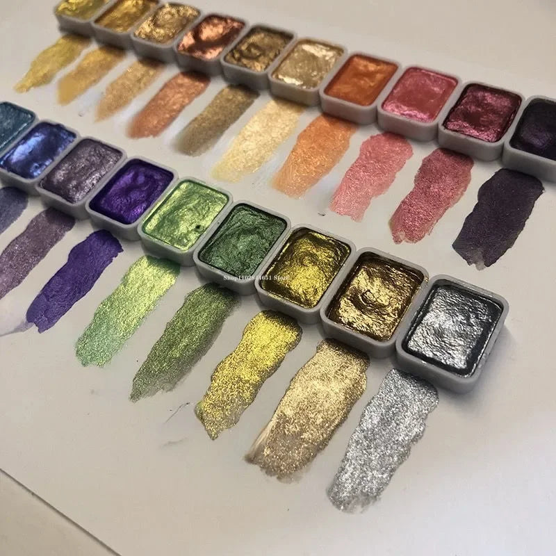 50% RABAT | PearlScent™ - Pulver Mineral Pearl Pigment Kunst Vandfarve!