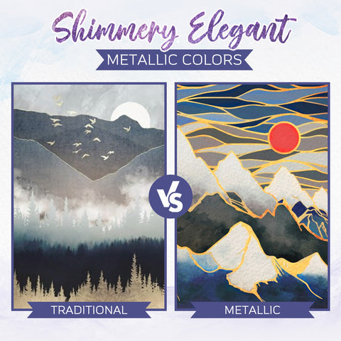 ChromaGleam™ | Metalliske akvarelfarver