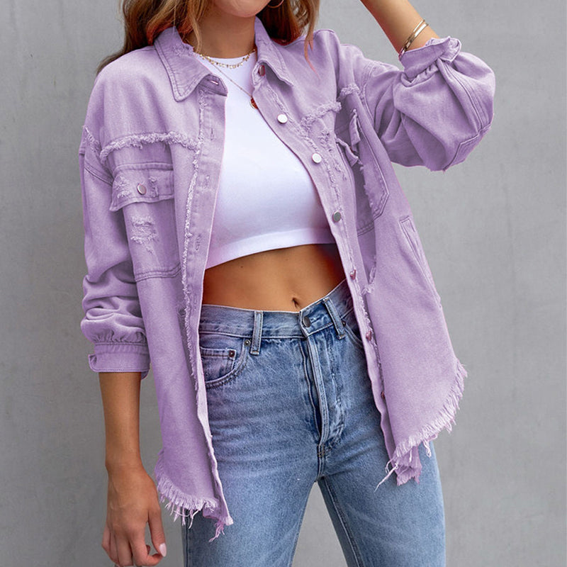 Theresa™ | Tattered denimjakke