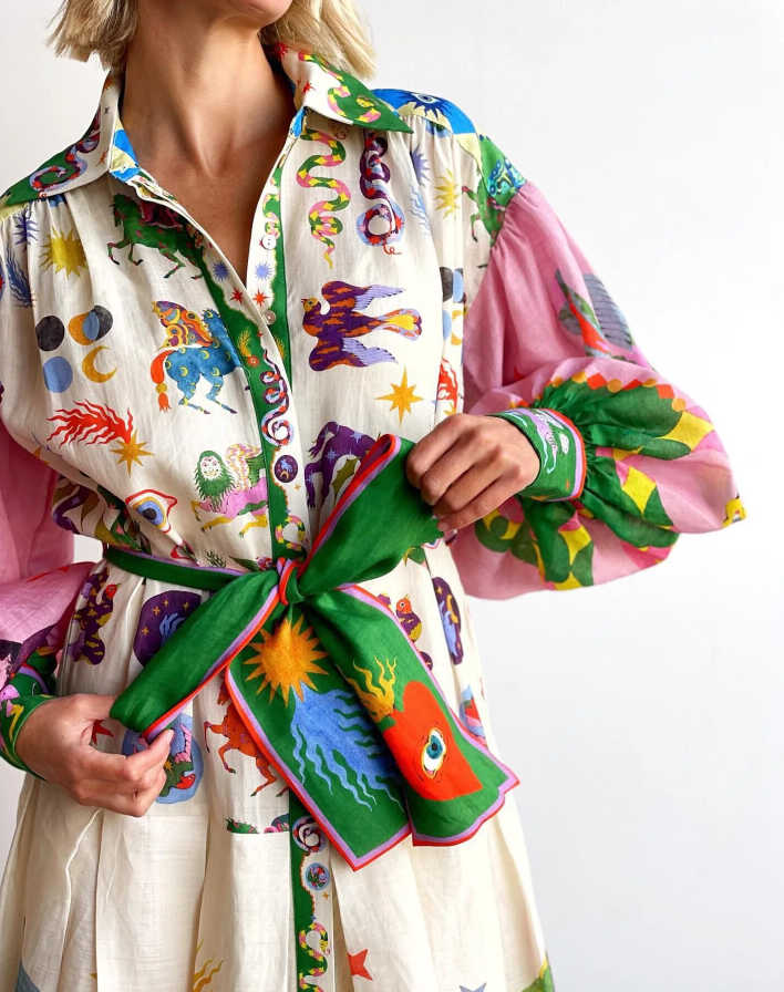 EDEN™ | Boho maxikjole med lange ærmer