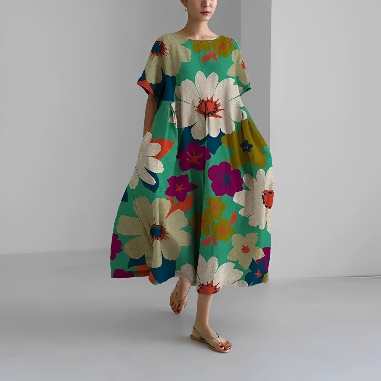 50% RABAT | Gina™ Bohemian Kleid mit Blumenprint