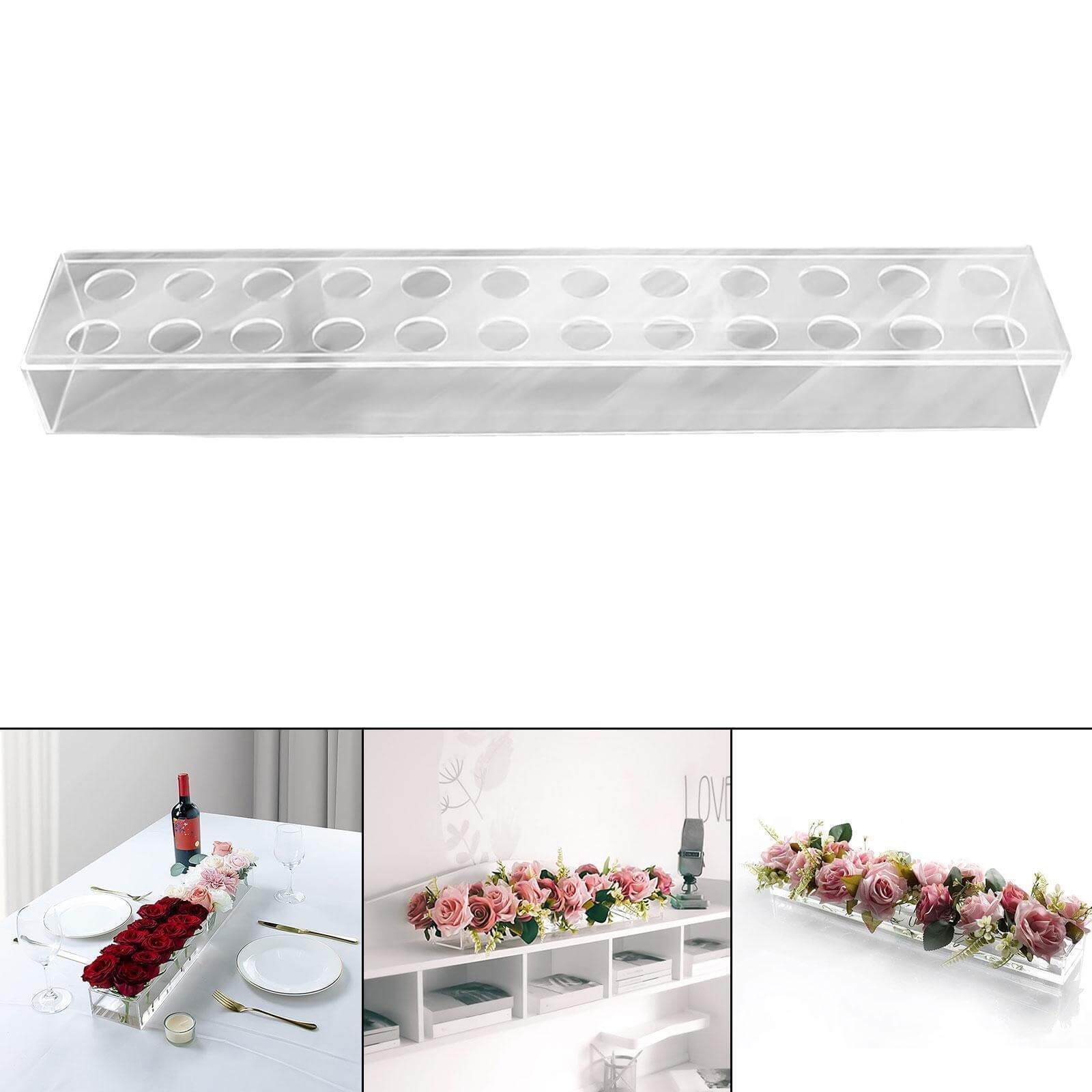 RectaVase™ | Rektangulær blomstervase i akryl