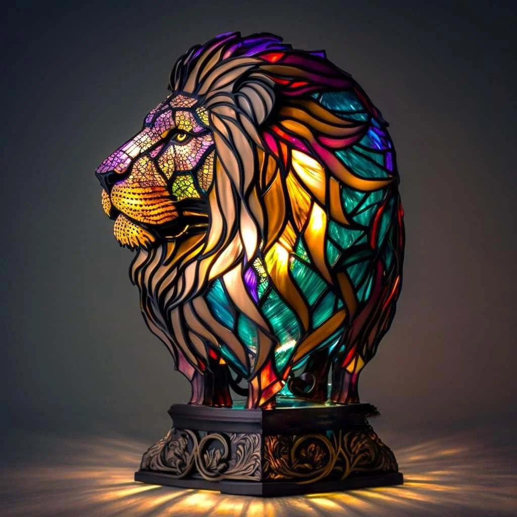 50% RABAT | ARTWORK™ - Lampe med dyr i farvet glas [Sidste dags rabat].